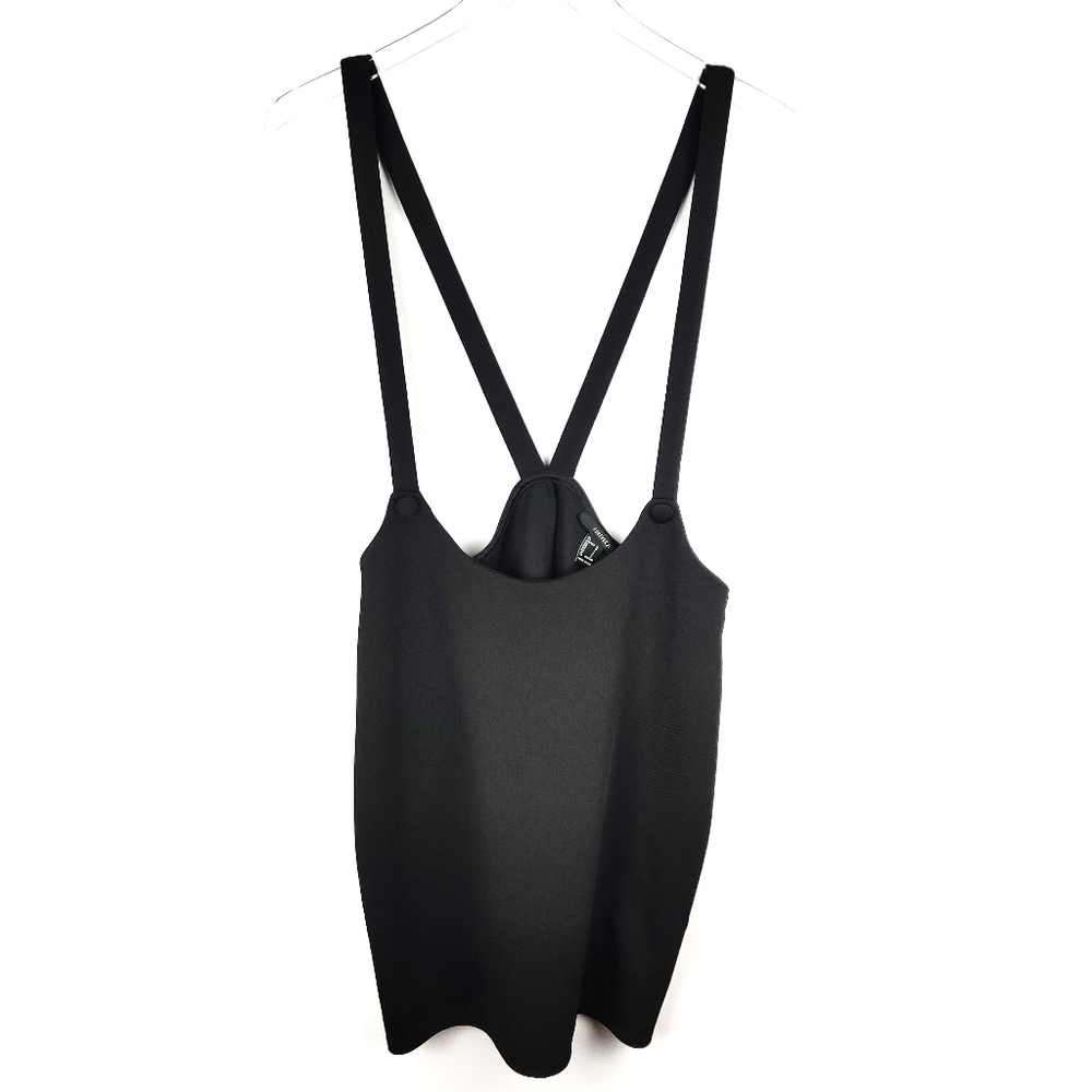 NWT FOREVER 21 BLACK SKIRT WITH SUSPENDERS - Picture 1 of 4